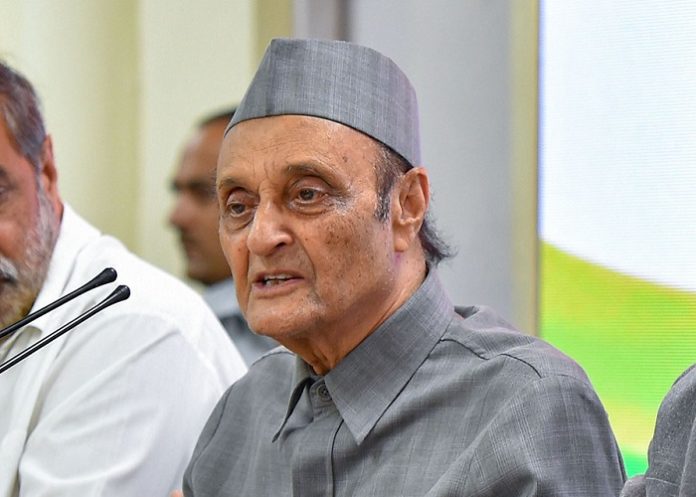 Ghulam Nabi Azad addresses the media