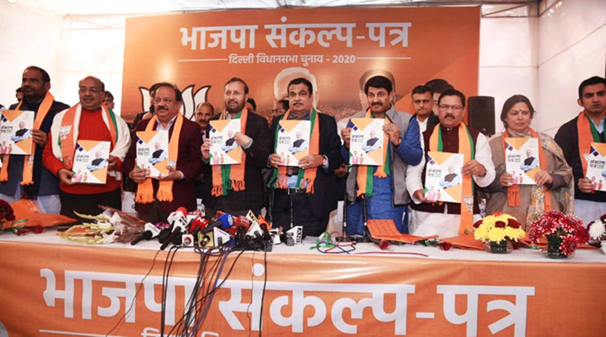 BJP Releases Manifesto For Delhi Assembly Elections