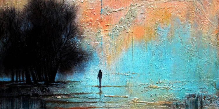 Painting: Abe Heuer Art : Alone but not lonely http://www.southafricanartists.com/