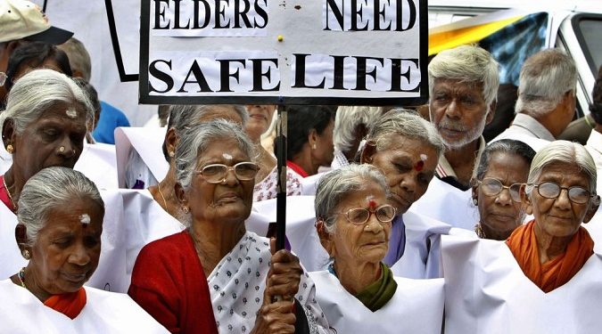 Elderly women participate in a walk organized to mark the World Elder Abuse Awareness Day in Bangalore, India, Wednesday, June 15, 2011. With the life expectancy of people increasing, households in places like India that have large numbers of  joint and extended families are under stress, thereby increasing the incidents of abuse of the elderly by the family members. (AP Photos/Aijaz Rahi)
