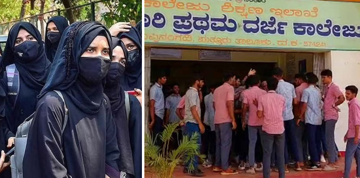 Protesting girls in Mangaluru college warns massive protest if they are not  allowed to wear Hijab - Indus Scrolls