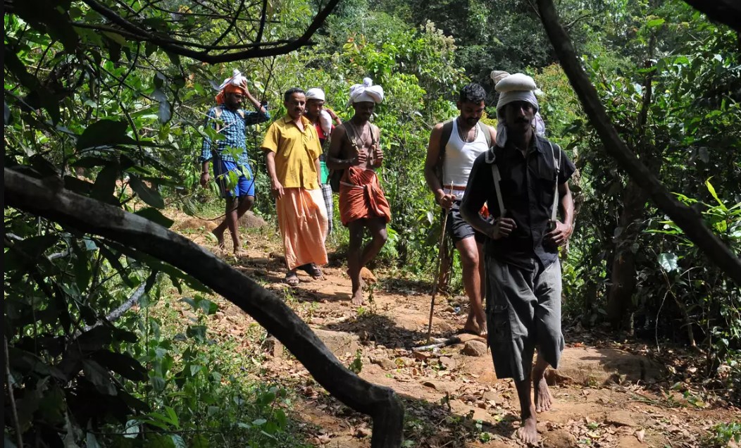 Kerala Forest Department blocks Sabarimala pilgrims on traditional trekking  path; devotees protest - Indus Scrolls
