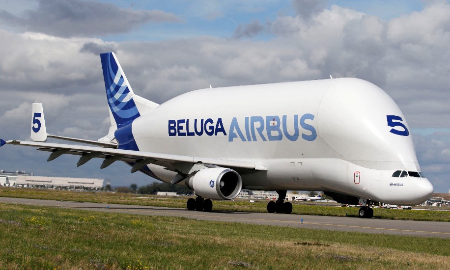 World's largest cargo aircraft Beluga lands in Hyderabad Airport: Watch ...